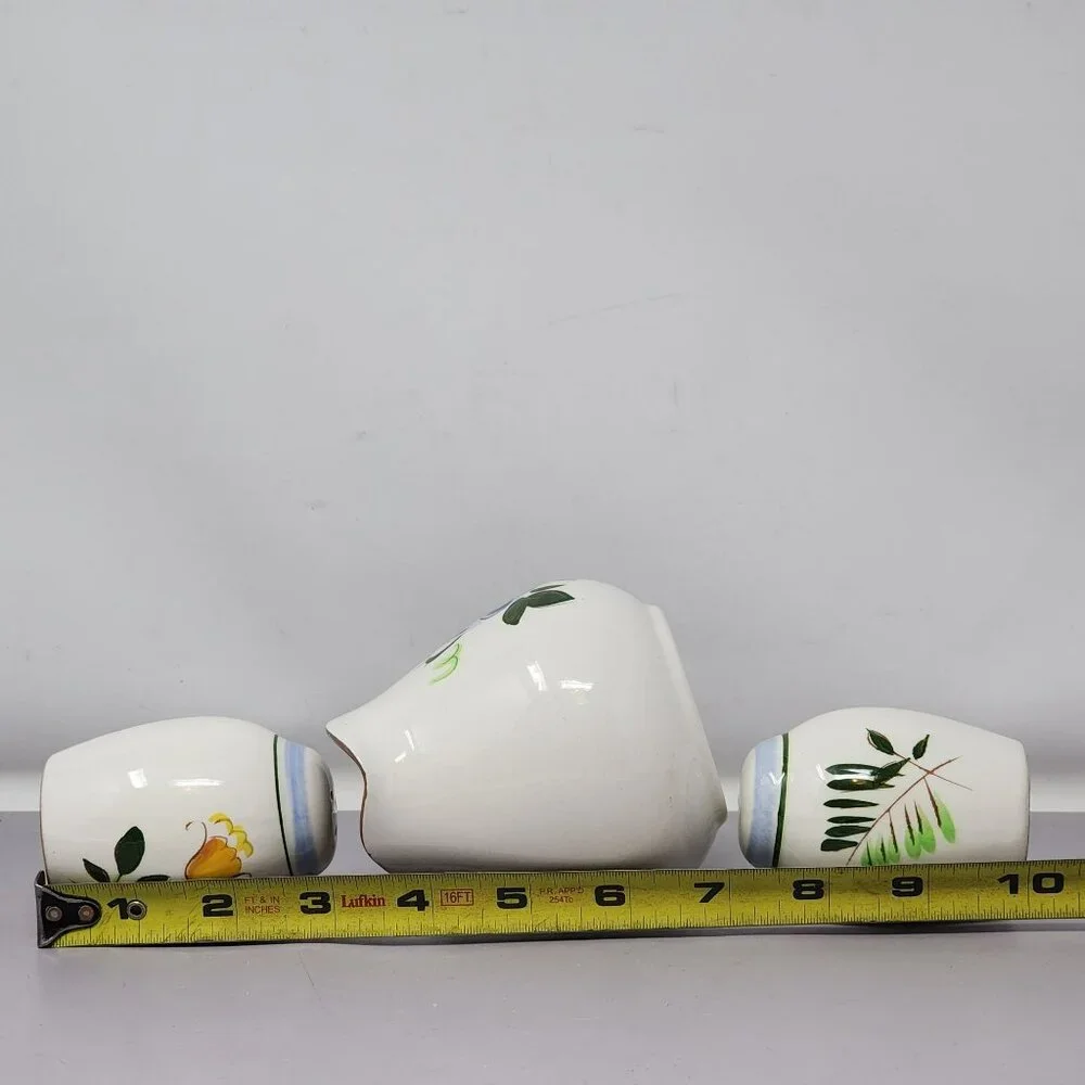 Vintage Stangl‎ Handcrafted Earthenware Creamer & Salt Pepper Shakers Set